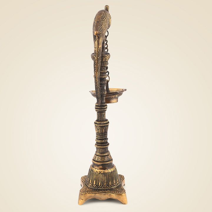 Pure Brass Peacock Lamp