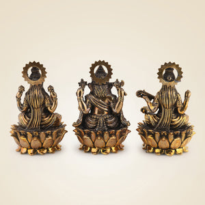 Brass Ganesh Laxmi Saraswati