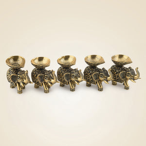 Brass Elephant Diya