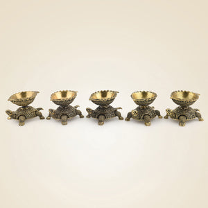 Brass Tortoise Diya
