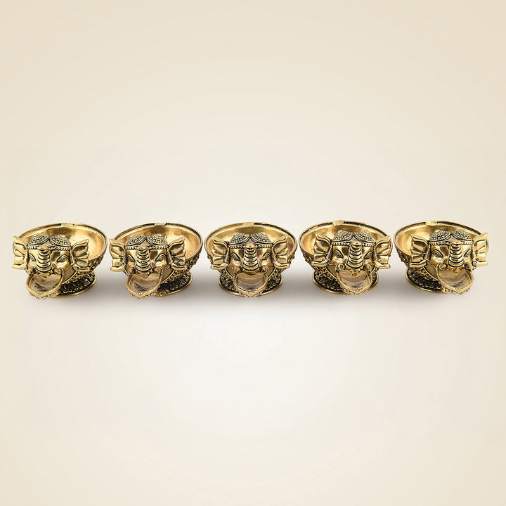 Brass Elephant Diya