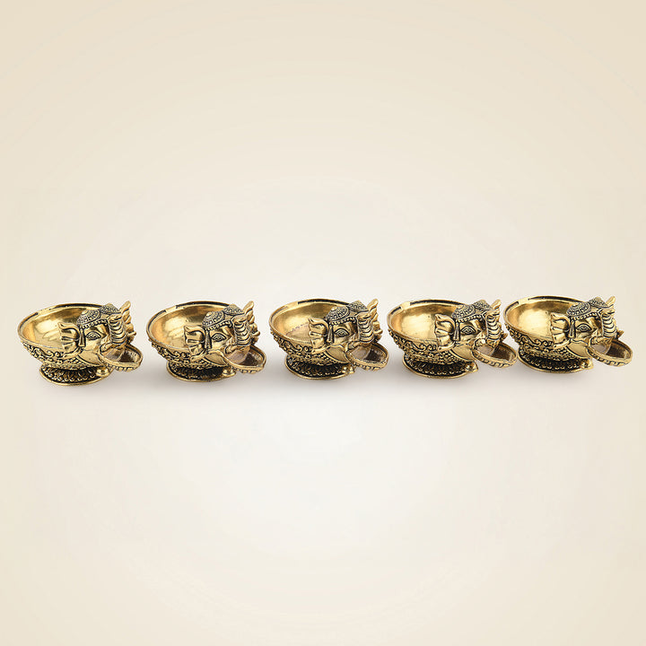 Brass Elephant Diya