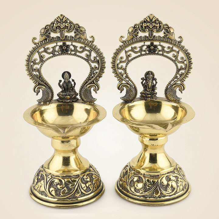 Brass Ganesh Laxmi Diya