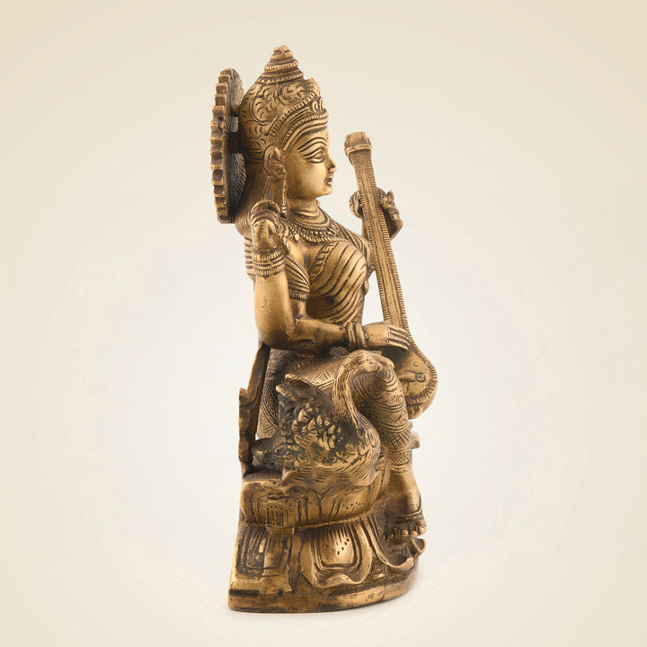 Brass Saraswati Maa