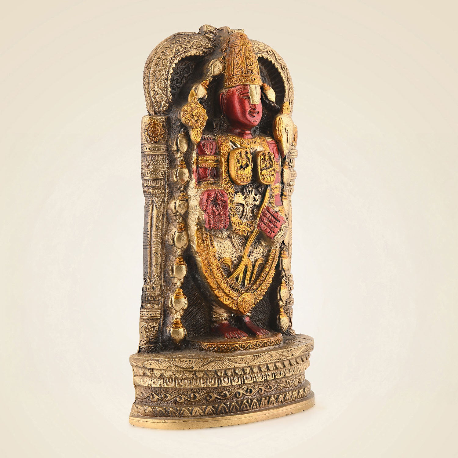 Lord Balaji Statue – 11.75" Multicolor Venkateswara Idol from Tirupati
