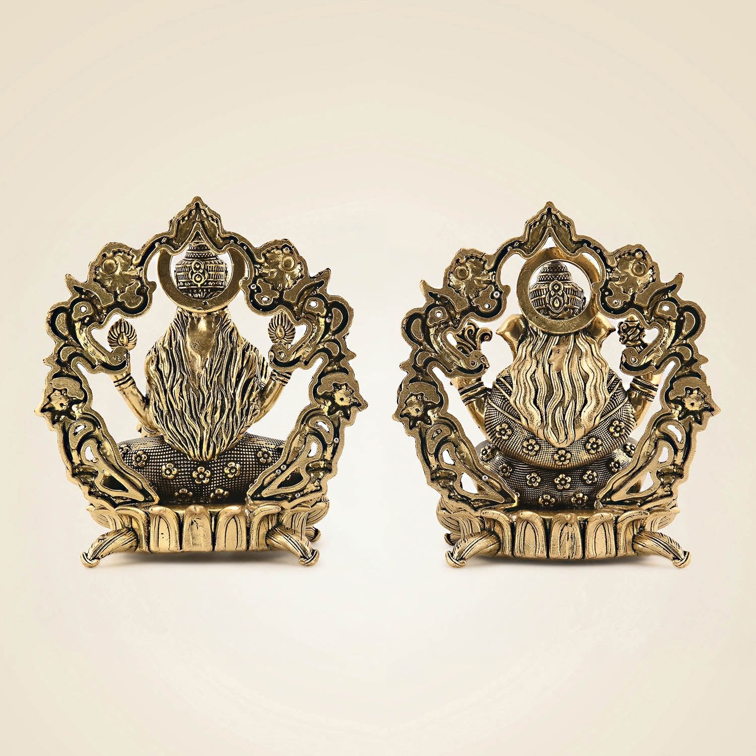 Brass Ganesh Laxmi Idol