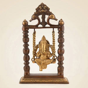 Brass Ganesha On Jhula