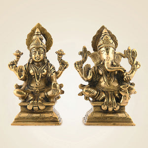 Brass Ganesh Laxmi