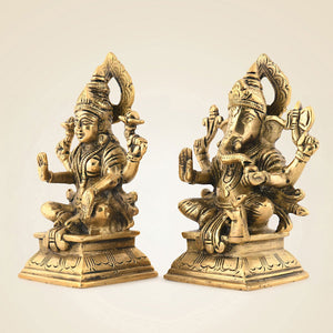 Brass Ganesh Laxmi