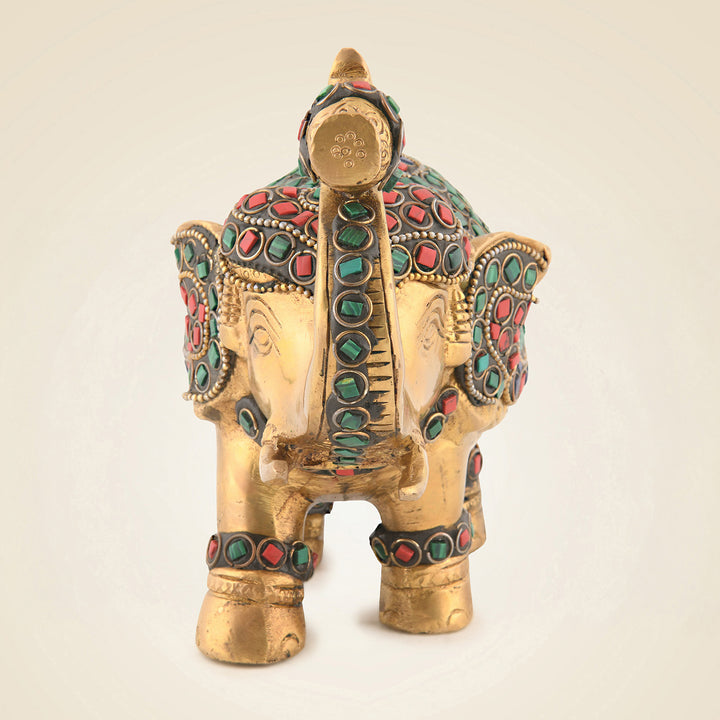 Brass Stnework Elephant 