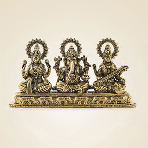 Brass Laxmi Ganesh Saraswati