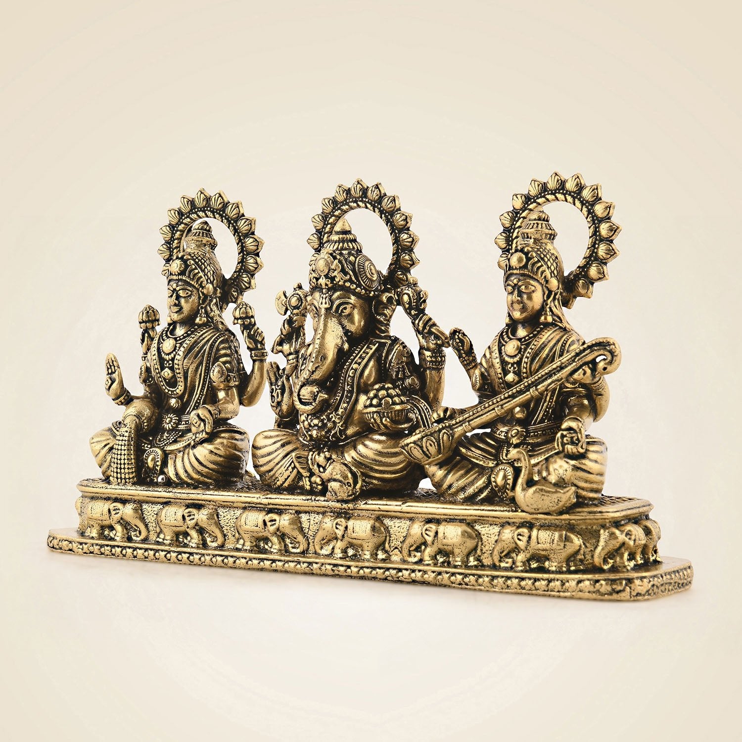 Brass Laxmi Ganesh Saraswati