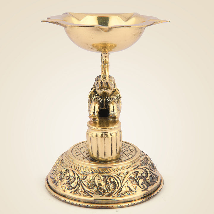 Pure Brass Elephant Diya