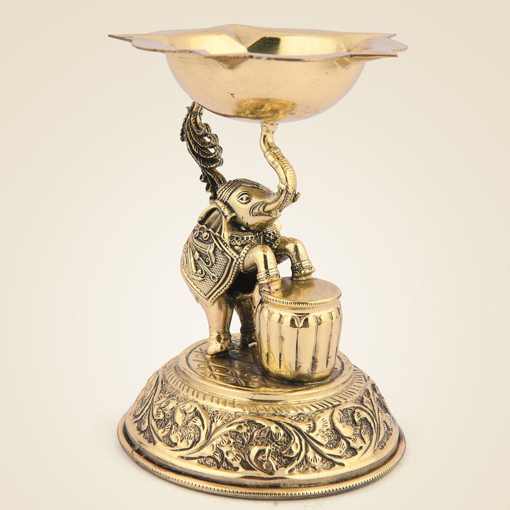 Pure Brass Elephant Diya