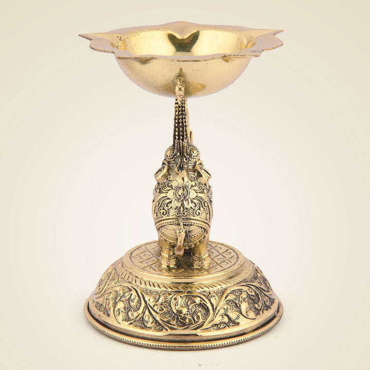 Pure Brass Elephant Diya