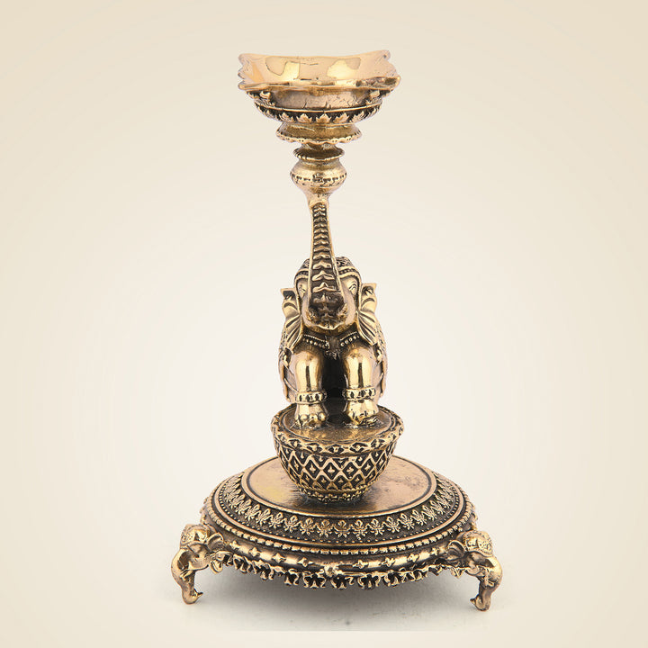 Pure Brass Elephant Diya