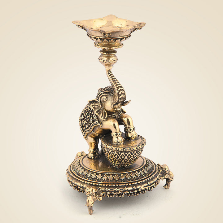 Pure Brass Elephant Diya