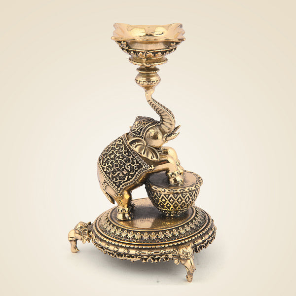 Pure Brass Elephant Diya