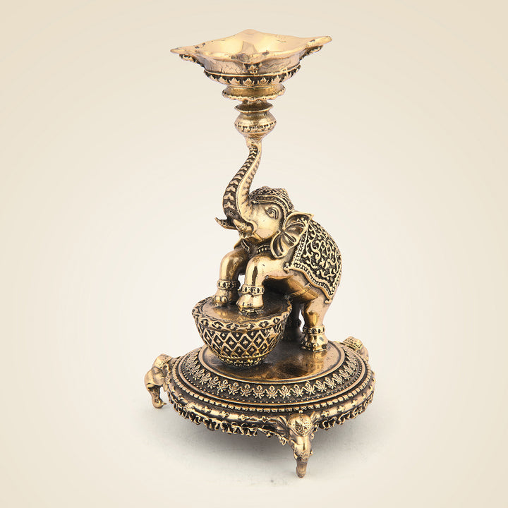 Pure Brass Elephant Diya