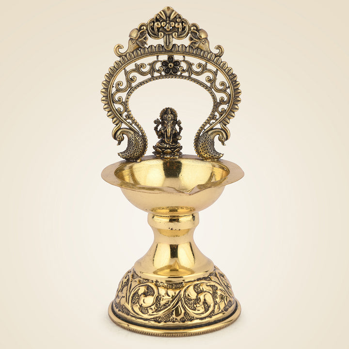 Pure Brass Ganpati Diya Lamp