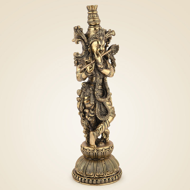 Pure Brass Krishna