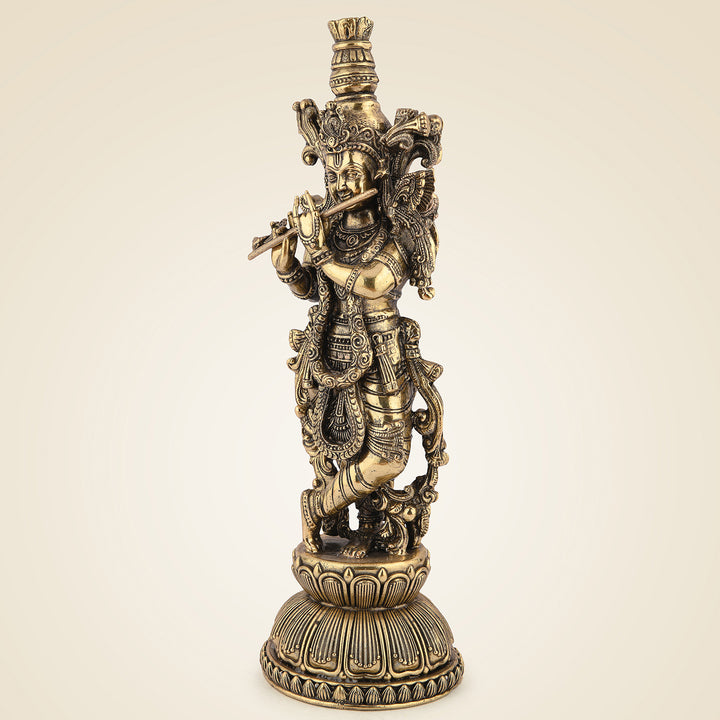 Pure Brass Krishna