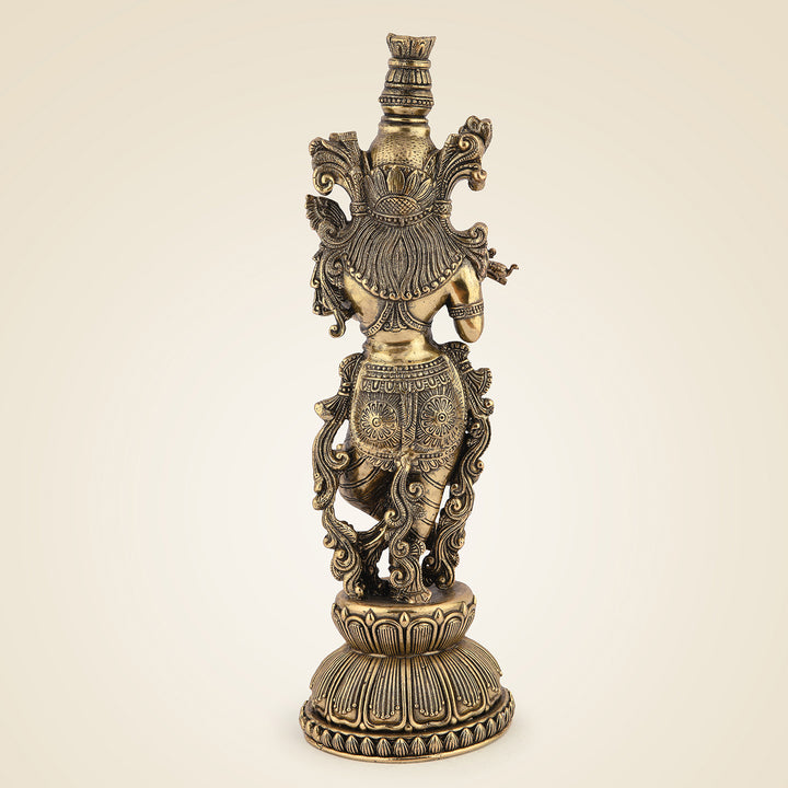 Pure Brass Krishna