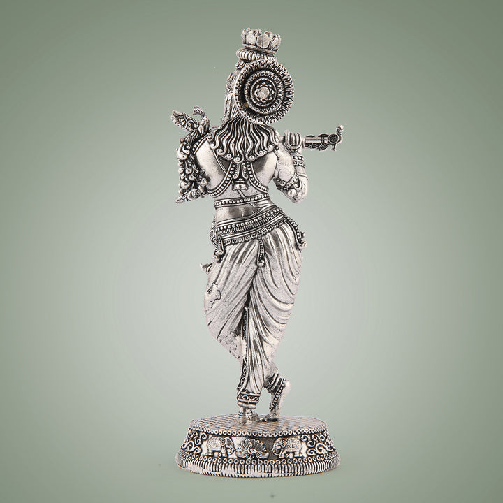 Pure Brass Krishna With Flute