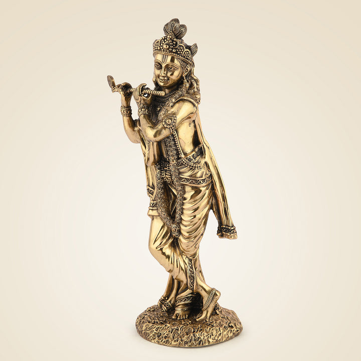 Pure Brass Krishna