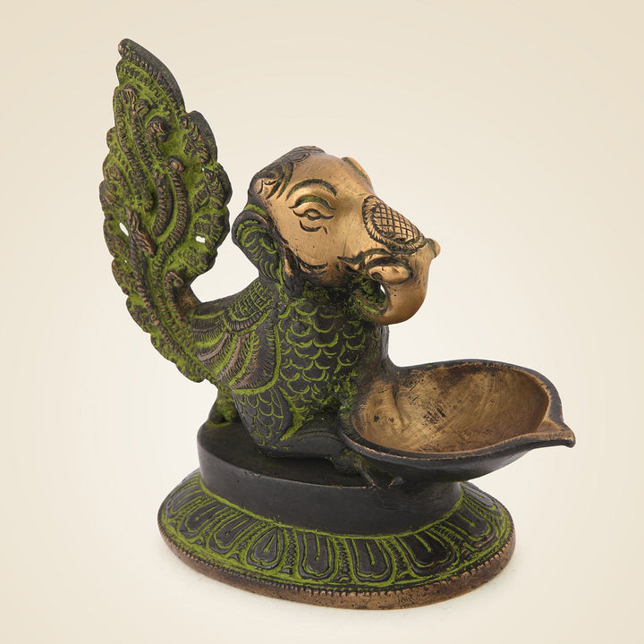 Pure Brass Elephant Oil Lamp