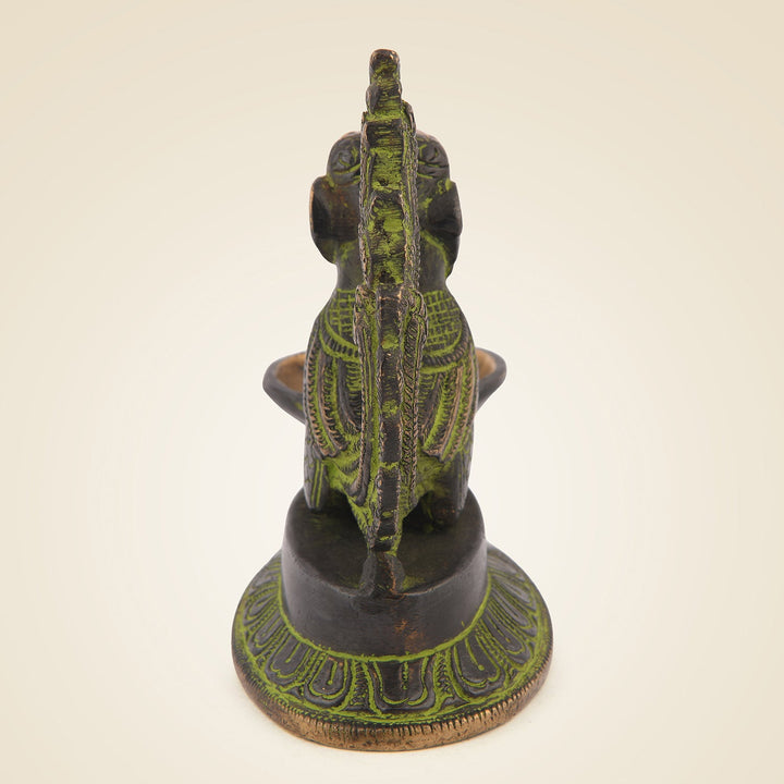 Pure Brass Elephant Oil Lamp