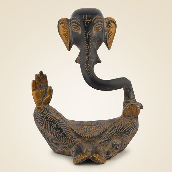 Antique Finish Pure Brass Ganesha