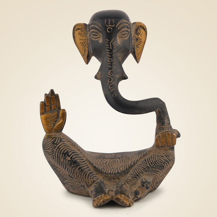 Antique Finish Pure Brass Ganesha