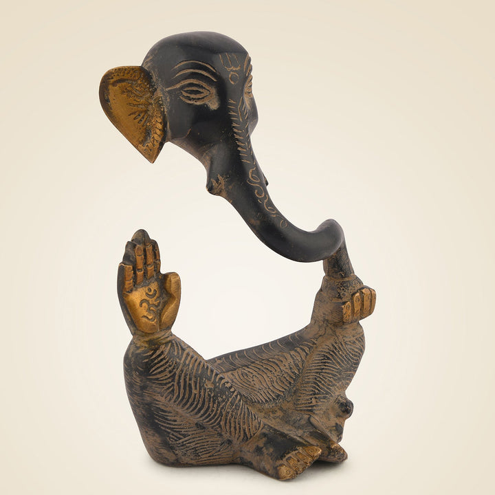 Antique Finish Pure Brass Ganesha