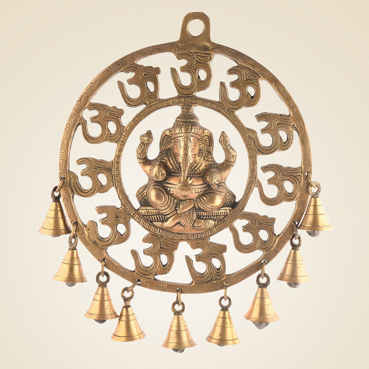 Pure Brass Ganpati Om Wall Hanging