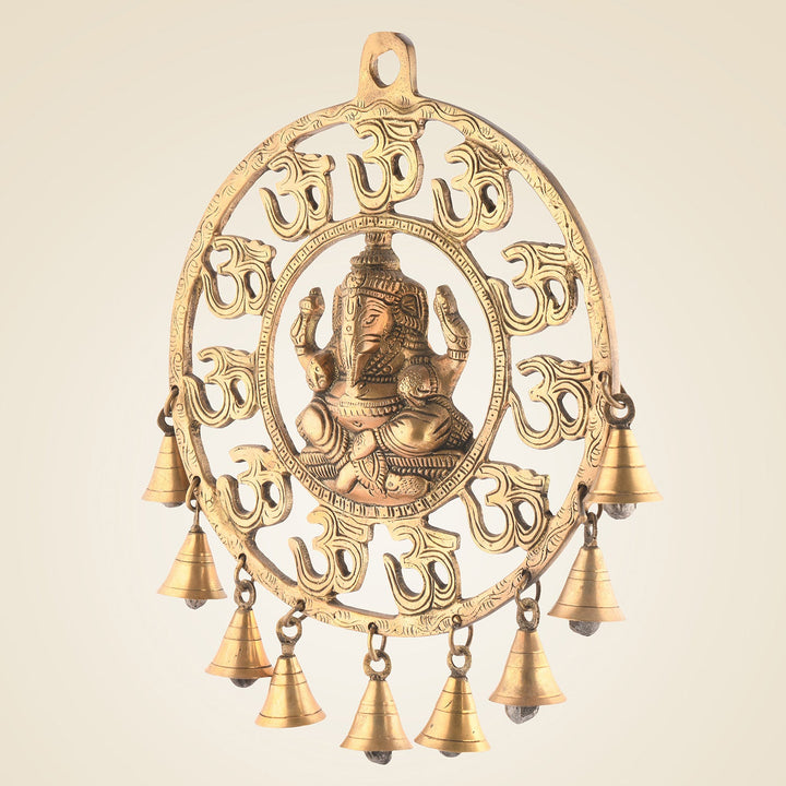 Pure Brass Ganpati Om Wall Hanging