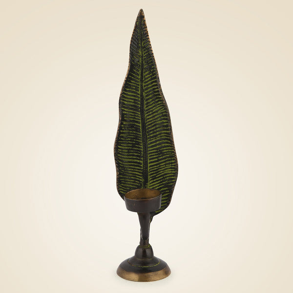 Pure Brass Leaf Candle Stand