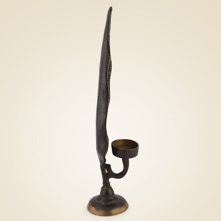 Pure Brass Leaf Candle Stand