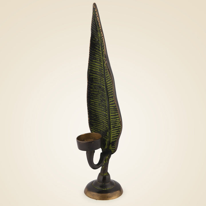 Pure Brass Leaf Candle Stand