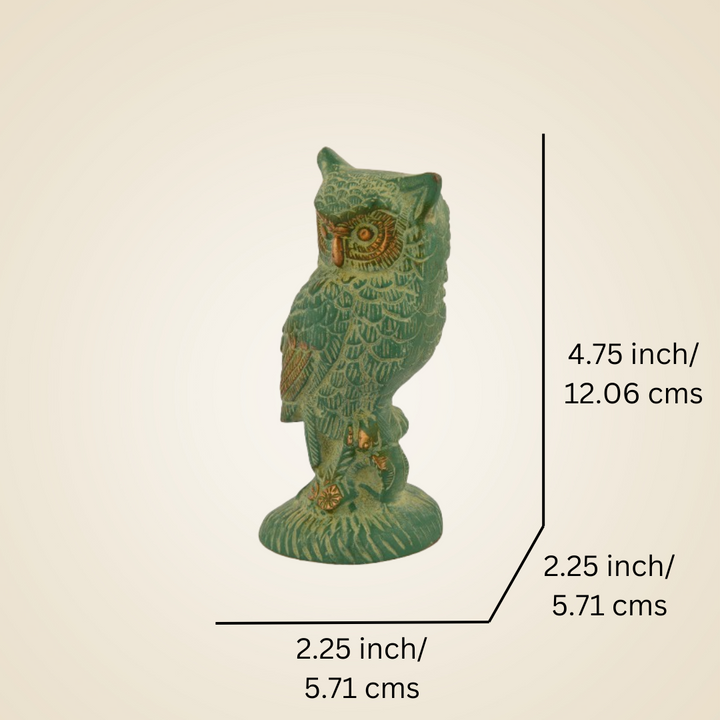 Pure Brass Antique Finish Brass Owl