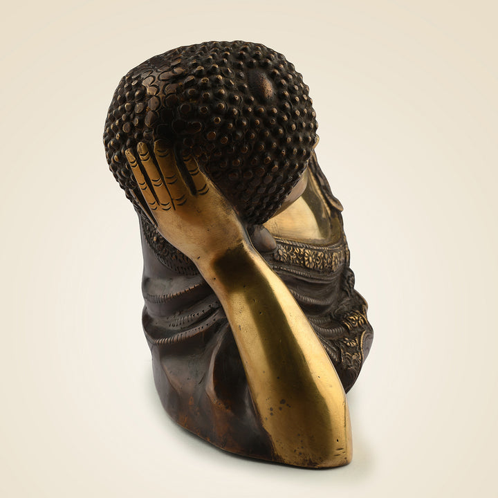 Pure Brass Sleeping Buddha