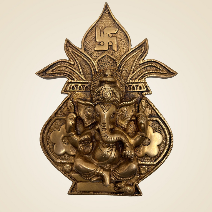 Pure Brass Wall Hanging Ganesha