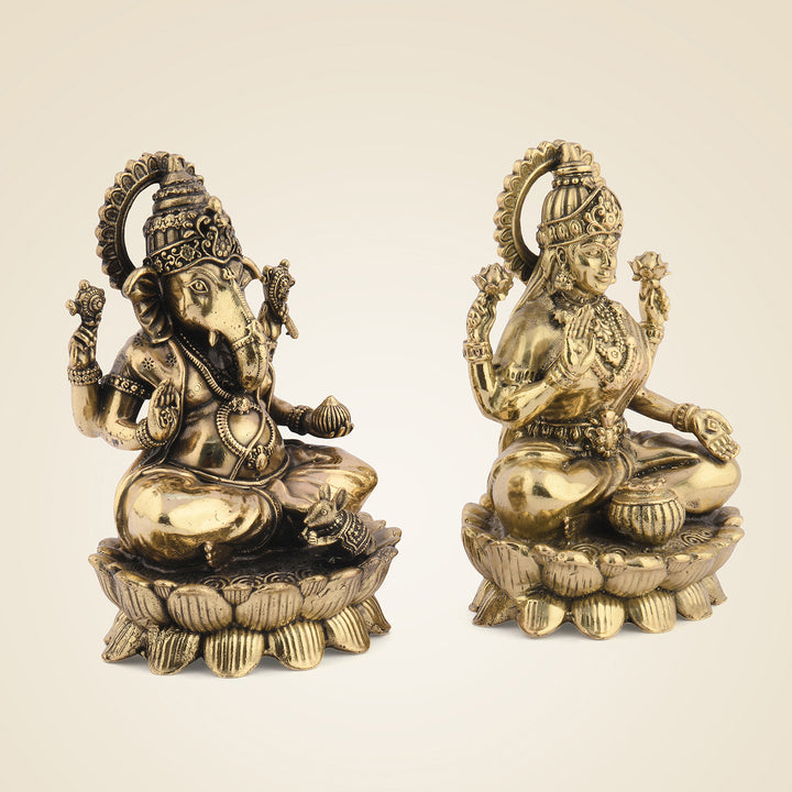 Pure Brass Laxmi Ganesh