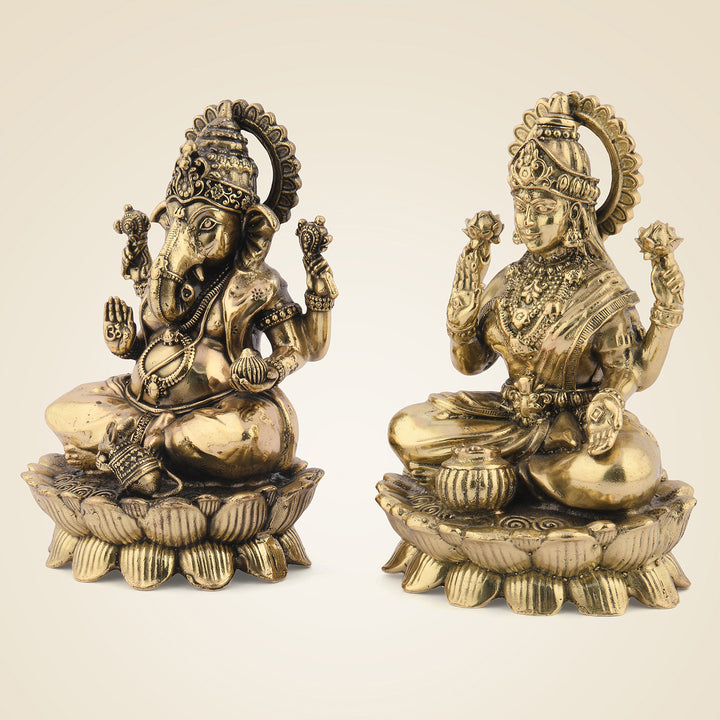 Pure Brass Laxmi Ganesh