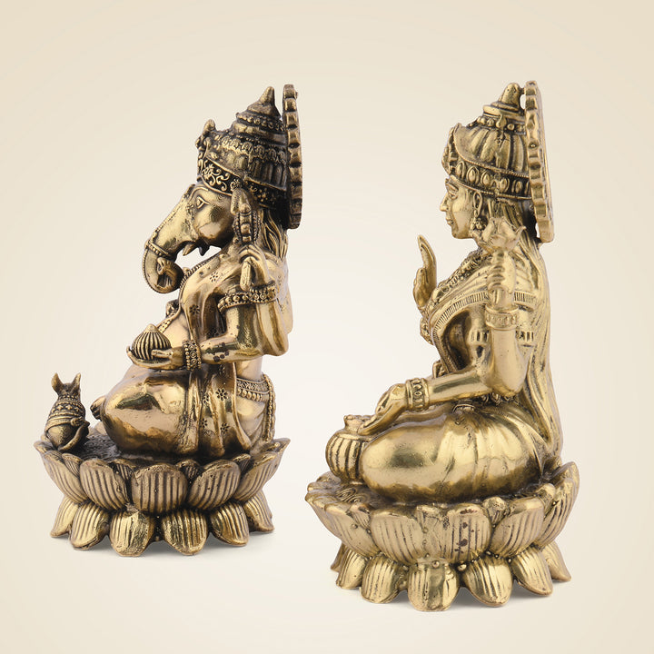 Pure Brass Laxmi Ganesh