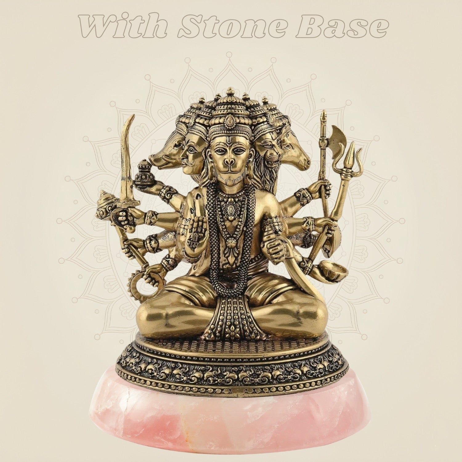 Panchmukhi Hanuman with Stone Base