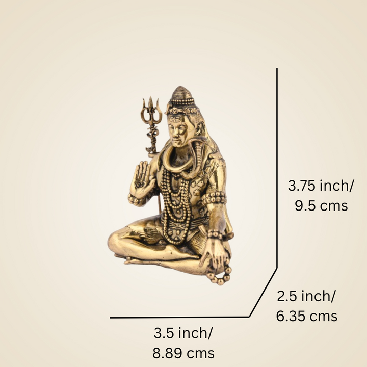 Pure Brass Shiva