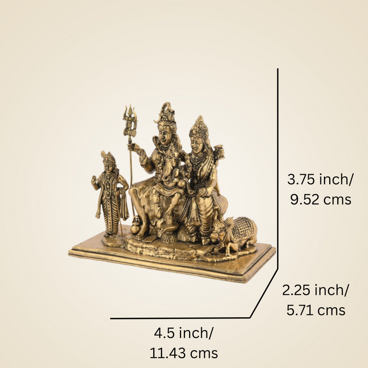 Pure Brass Shiv Parivaar