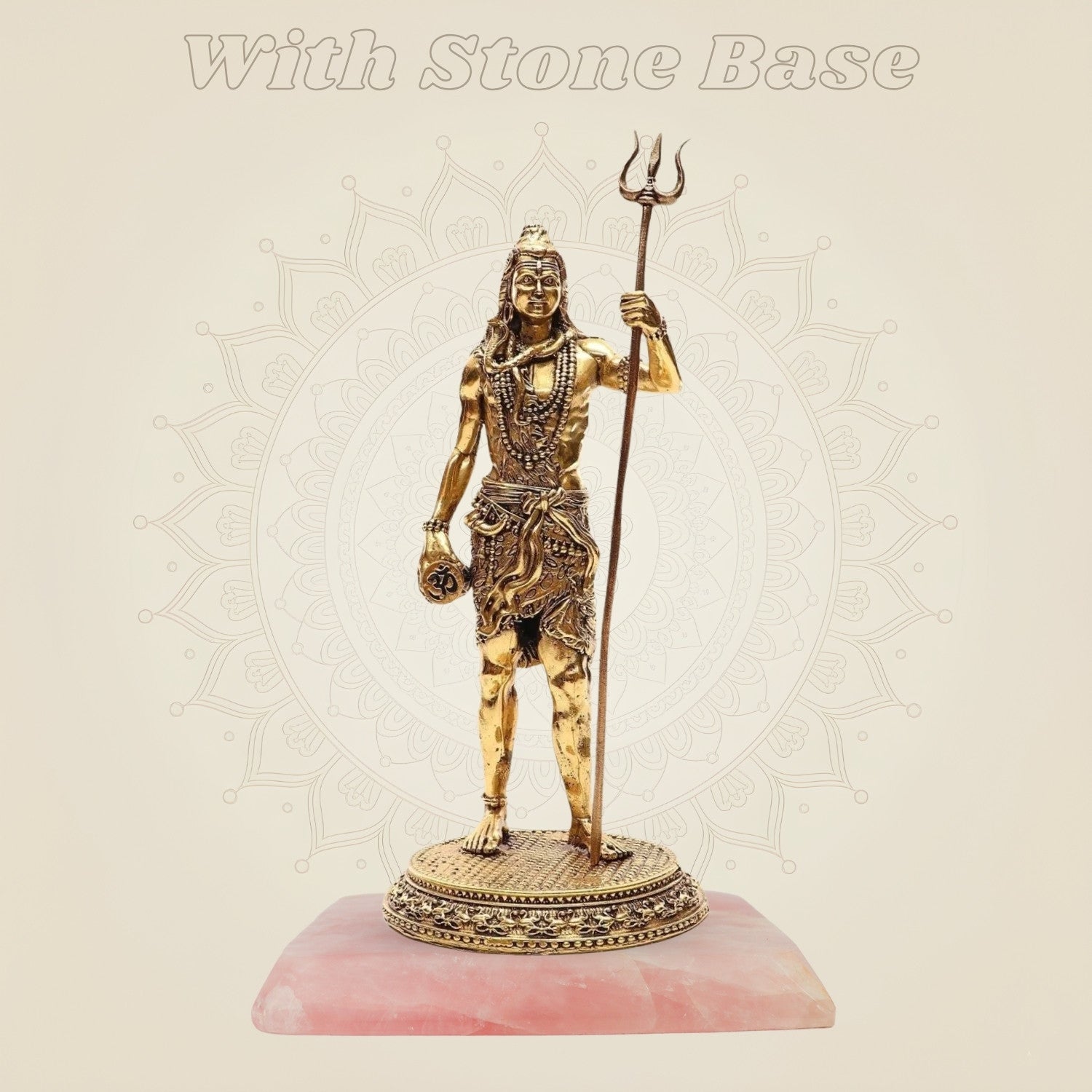 Lord Shiva with stone base
