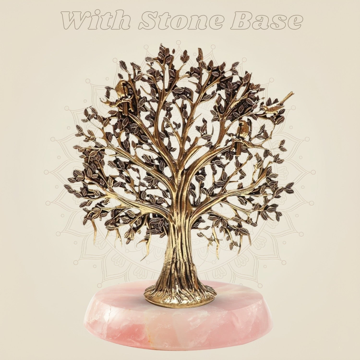 Brass Tree with gemstone base